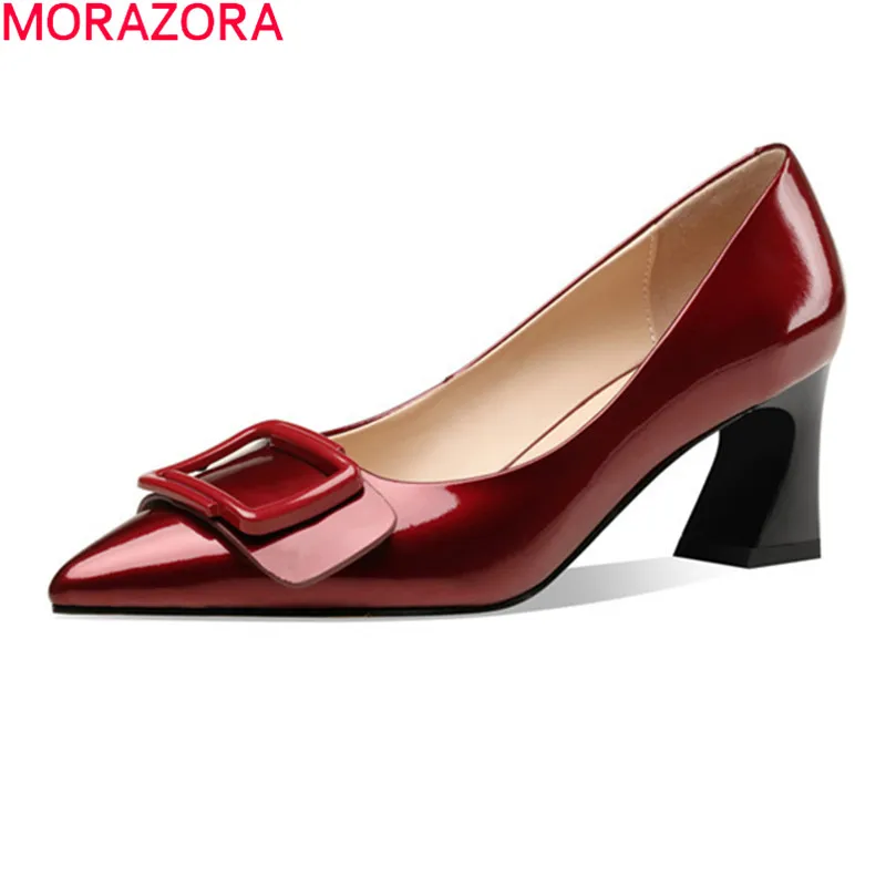 MORAZORA 2021 Genuine Leather Women Pumps Fashion Pointed Toe High Heels Shoes Summer Shallow Party Dress Shoes Black
MORAZORA 2021 Genuine Leather Women Pumps Fashion Pointed Toe High Heels Shoes Summer Shallow Party Dress Shoes Black