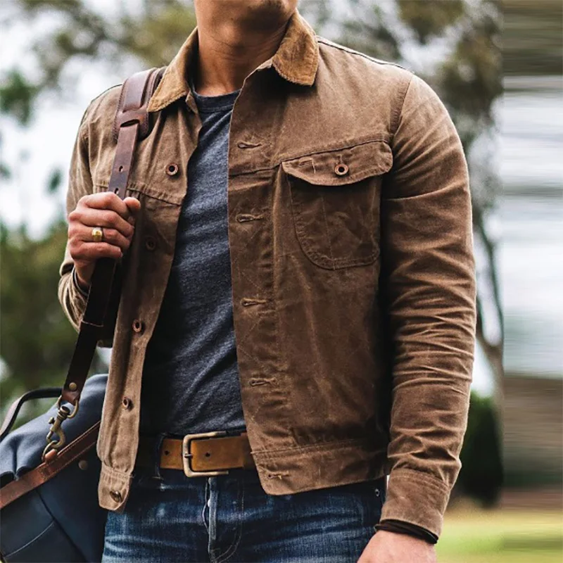 Men's Jacket Men Vintage Solid Color Jacket Full Sleeve Single Breasted Fashion Autumn Winter Pockets Button
Men's Jacket Men Vintage Solid Color Jacket Full Sleeve Single Breasted Fashion Autumn Winter Pockets Button