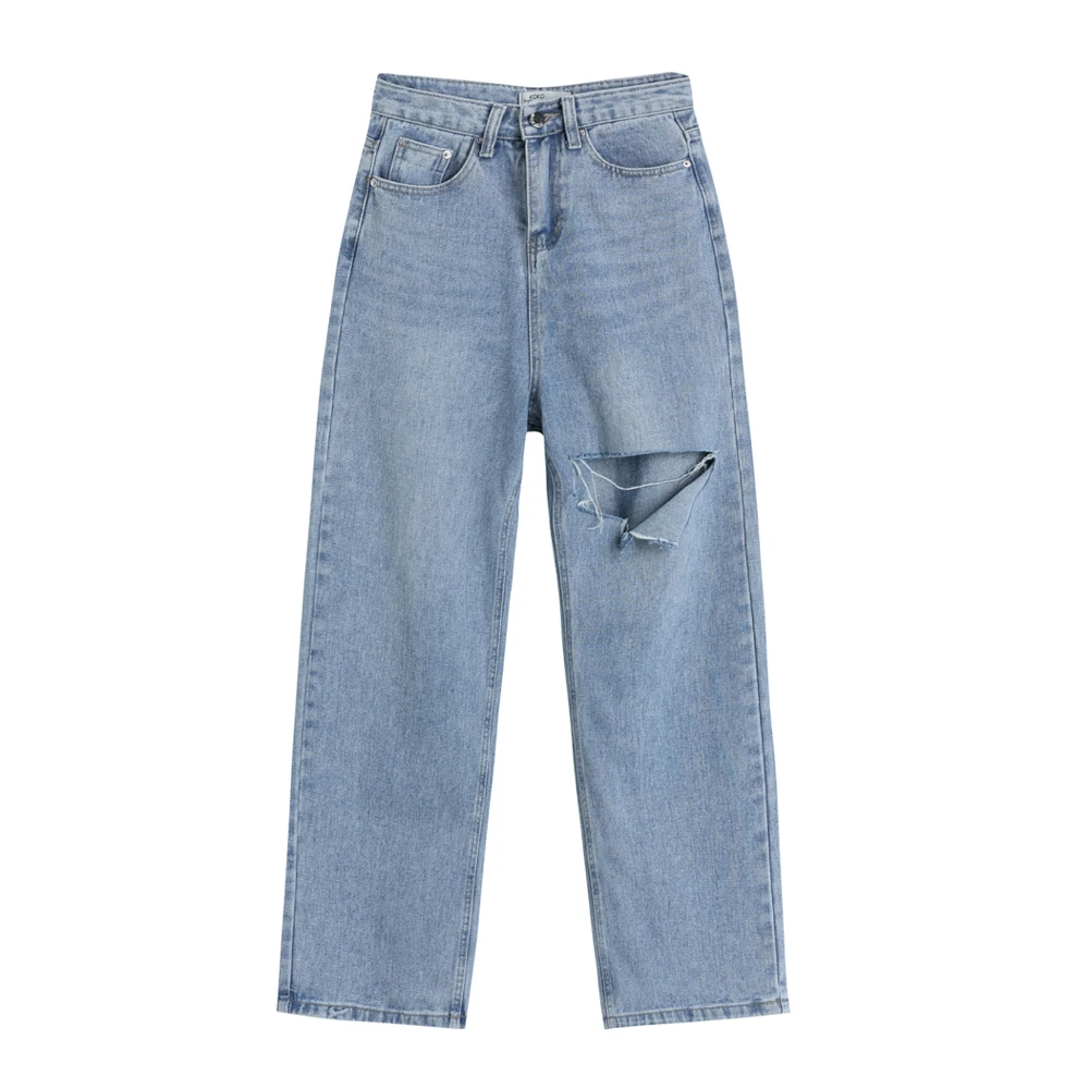The new spring and summer to film high waist width straight legs ripped jeans women loose show thin Xuan torre wind pants
The new spring and summer to film high waist width straight legs ripped jeans women loose show thin Xuan torre wind pants