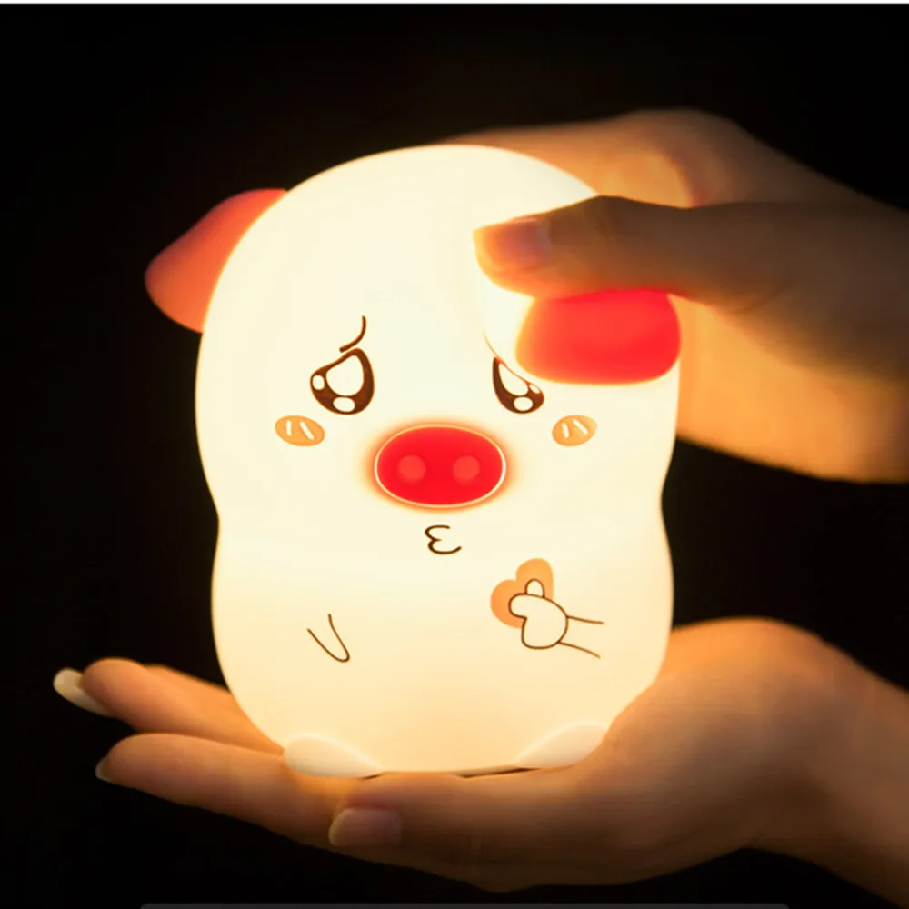 Wonderlife Touch Sensor Pig LED Night Light Dimmable Silicone USB Rechargeable Bedside Lamp for Children Baby Gift
Wonderlife Touch Sensor Pig LED Night Light Dimmable Silicone USB Rechargeable Bedside Lamp for Children Baby Gift