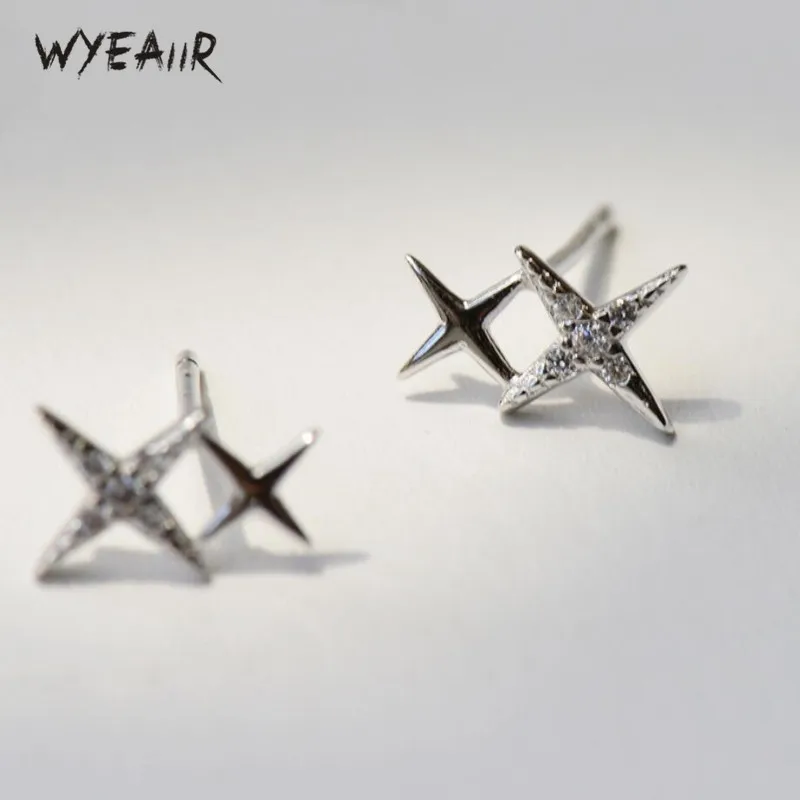 WYEAIIR Double Cross Rhinestone Star Mini Sweet Fresh Art Original 925 Sterling Silver Female Stud Earrings
WYEAIIR Double Cross Rhinestone Star Mini Sweet Fresh Art Original 925 Sterling Silver Female Stud Earrings