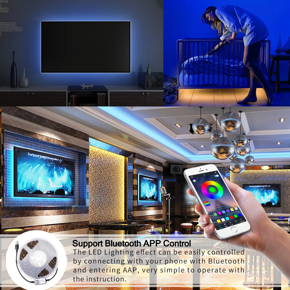 Семейный светодиодный светильник с RGB светодиодный подсветильник кой, с гибкой лентой, Luces 5 м, диодный, 12 В, адаптер дистанционного управлени...
Семейный светодиодный светильник с RGB светодиодный подсветильник кой, с гибкой лентой, Luces 5 м, диодный, 12 В, адаптер дистанционного управлени...