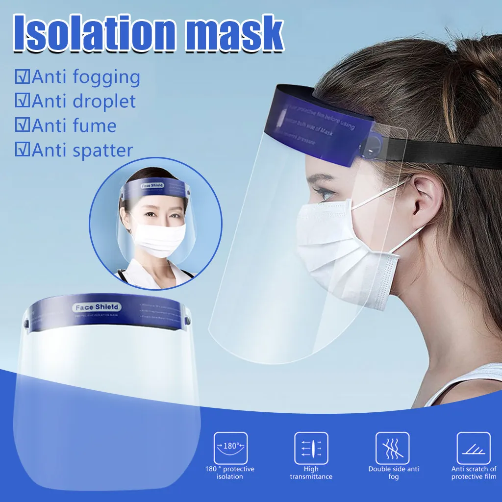 10PC Transparent Anti Droplet Dust-proof Protect Full Face Covering Mask Safety Protection Visor Shield Stop The Flying Spit A60
10PC Transparent Anti Droplet Dust-proof Protect Full Face Covering Mask Safety Protection Visor Shield Stop The Flying Spit A60