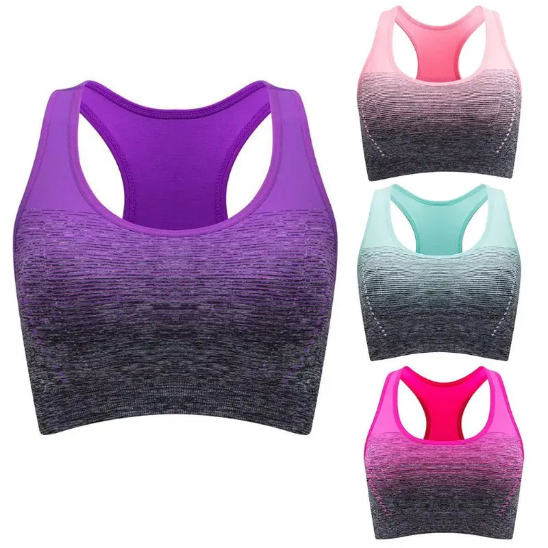 Women Seamless Sports Bra Gradient H-Back Yoga Bralette Fitness Vest Underwear H8WC 
Women Seamless Sports Bra Gradient H-Back Yoga Bralette Fitness Vest Underwear H8WC