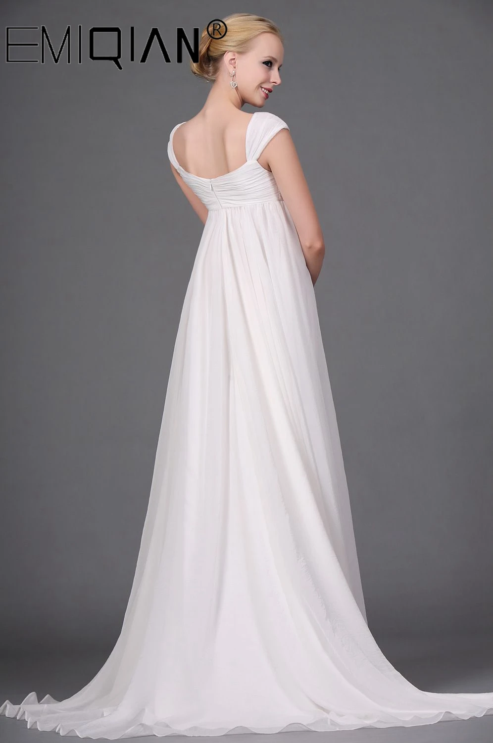 Шифоновое свадебное платье Vestido de Noiva женское с завышенной талией для беременных