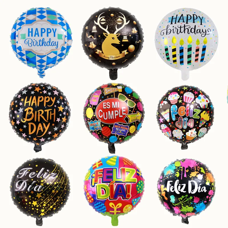 1PC18 Inch Round Color Happy Birthday Ball Spain High Quality Aluminum fFoil Balloon Children Toy Party Decoration 
1PC18 Inch Round Color Happy Birthday Ball Spain High Quality Aluminum fFoil Balloon Children Toy Party Decoration