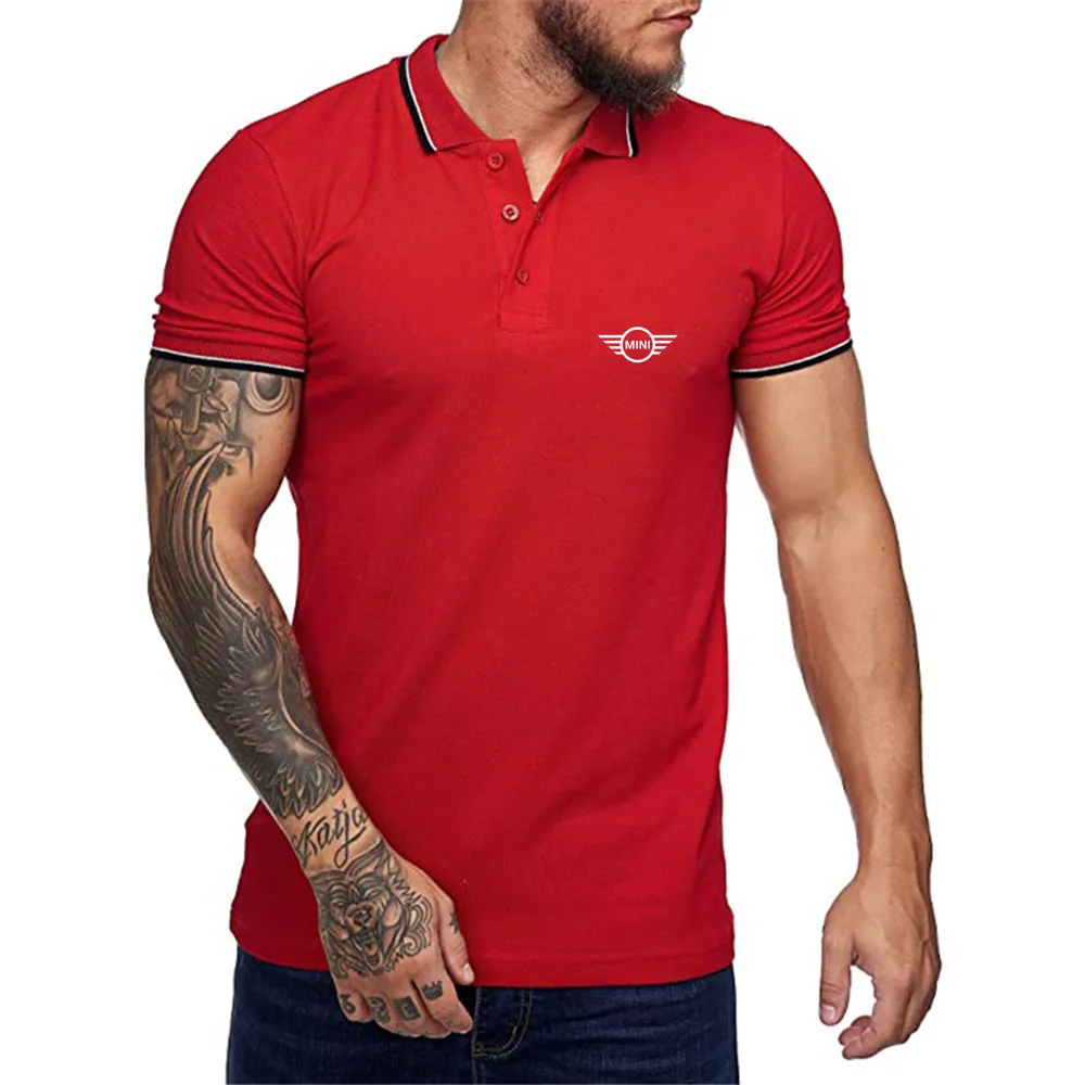 MINI car logo men's short-sleeved Polo shirt solid color fashion simple business casual lapel Polo shirt top T-shirt
MINI car logo men's short-sleeved Polo shirt solid color fashion simple business casual lapel Polo shirt top T-shirt