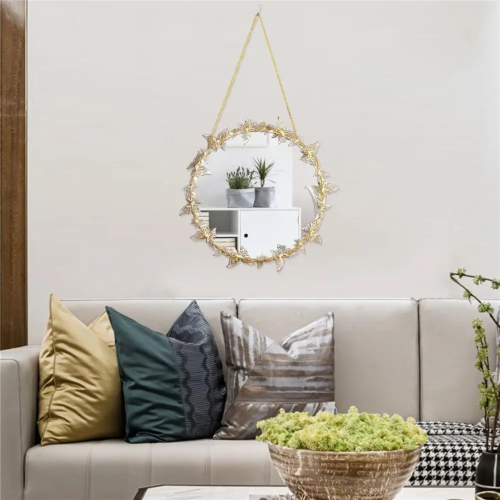Stylish Wall Mirror Premium Golden Butterfly Metal Frame Hanging Mirror Beauty Women Vanity Mirror Universal For Home Wedding
Stylish Wall Mirror Premium Golden Butterfly Metal Frame Hanging Mirror Beauty Women Vanity Mirror Universal For Home Wedding