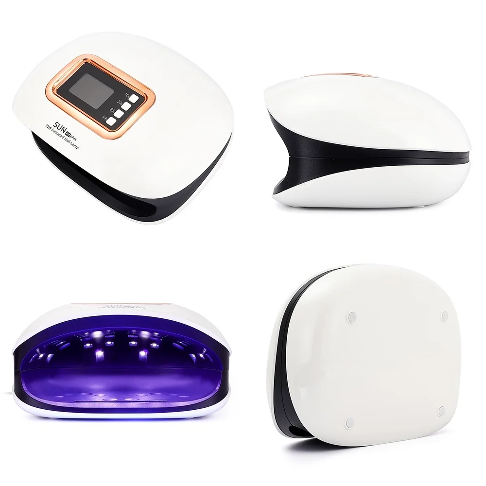 72W UV Lamp LED Nail With 36 LEDs Two Hand Dryer Manicure Curing Gel Polish Auto Sensor Clear Time Display | Красота и здоровье