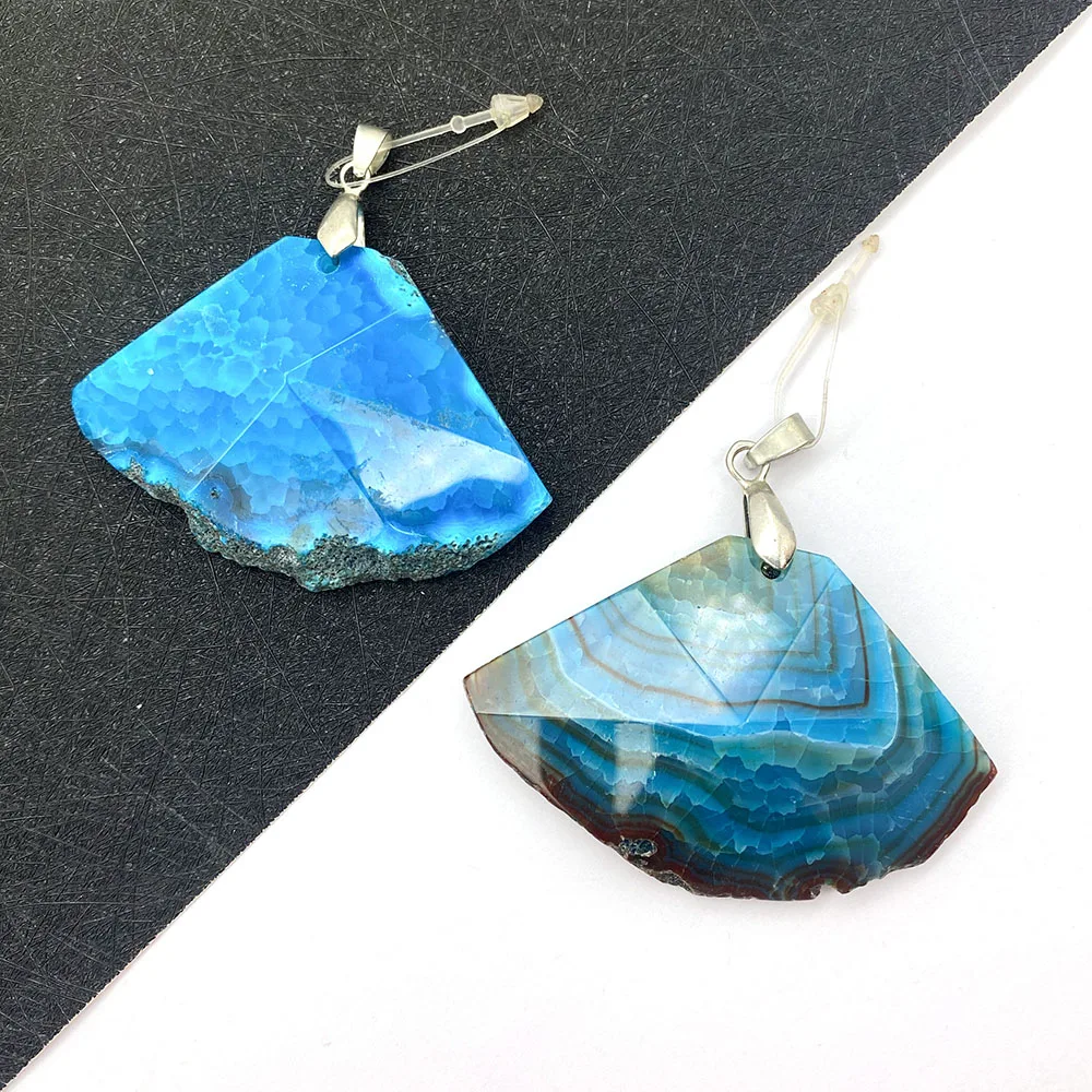 Natural Stone Agate Pendant Fan Shape Edging Blue Jewelry DIY Handmade Necklace Bracelet Accessory Gift for Women Earring Charms
Natural Stone Agate Pendant Fan Shape Edging Blue Jewelry DIY Handmade Necklace Bracelet Accessory Gift for Women Earring Charms