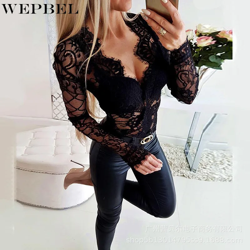 Женское сексуальное боди WEPBEL, элегантный кружевной комбинезон с глубоким V-образным вырезом, Облегающий комбинезон с длинным рукавом
Женское сексуальное боди WEPBEL, элегантный кружевной комбинезон с глубоким V-образным вырезом, Облегающий комбинезон с длинным рукавом