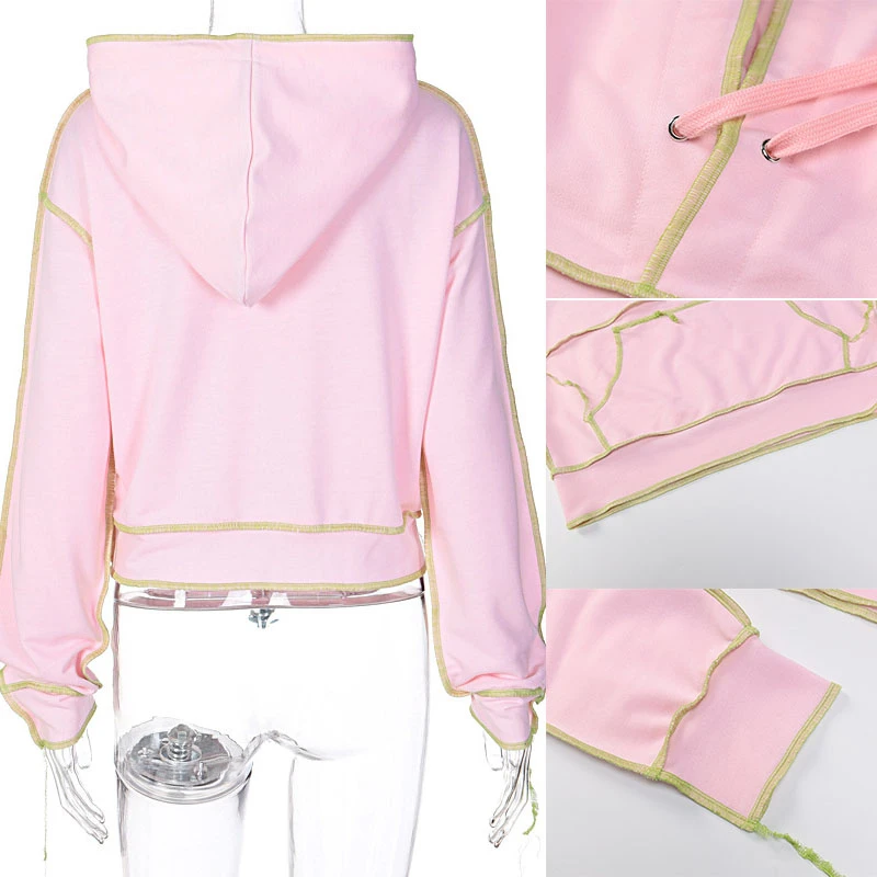 Giyu Fashion Casual Hoodies Women Clothings Autumn Long Sleeve Pockets Hooded Tops Sweatshirts Female Streetwear Pink Blusas 
Giyu Fashion Casual Hoodies Women Clothings Autumn Long Sleeve Pockets Hooded Tops Sweatshirts Female Streetwear Pink Blusas