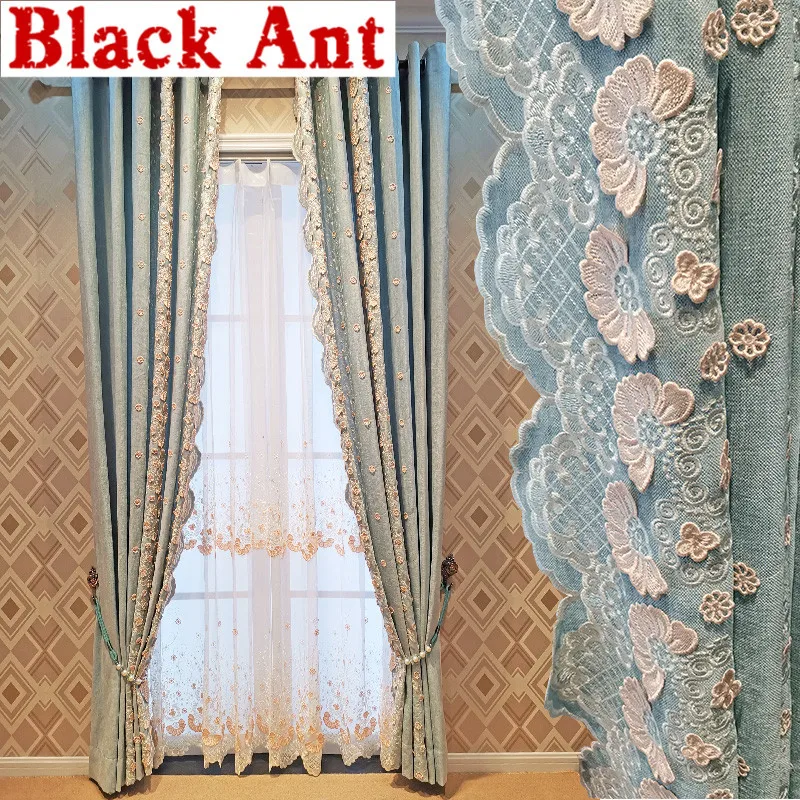 Luxury Embossed 3D Embroidered Lace Curtain For Living Room Chenille Fabrics Blackout Sheer Curtains Bay Window Drapes X-JD1156
Luxury Embossed 3D Embroidered Lace Curtain For Living Room Chenille Fabrics Blackout Sheer Curtains Bay Window Drapes X-JD1156