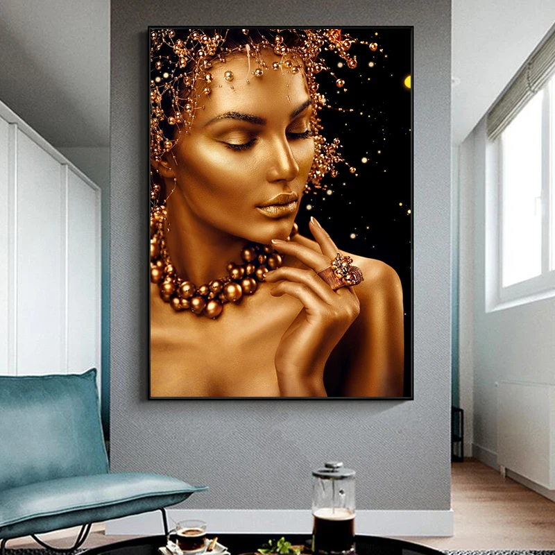 Sexy Black and Gold Woman Oil Paintings on Canvas Nude Art Posters and Prints Modern Wall Art Pictures for Living Room Cuadros
Sexy Black and Gold Woman Oil Paintings on Canvas Nude Art Posters and Prints Modern Wall Art Pictures for Living Room Cuadros