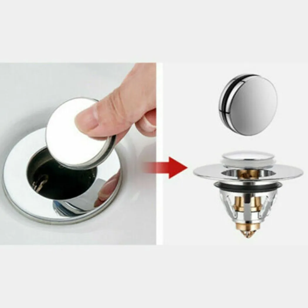 1pc Universal Basin Sink Pop-Up Drain Filter Bathroom Stainless Steel Bounce Core Push-Type Kitchen Faucet Waste Stopper 33.5mm
1pc Universal Basin Sink Pop-Up Drain Filter Bathroom Stainless Steel Bounce Core Push-Type Kitchen Faucet Waste Stopper 33.5mm