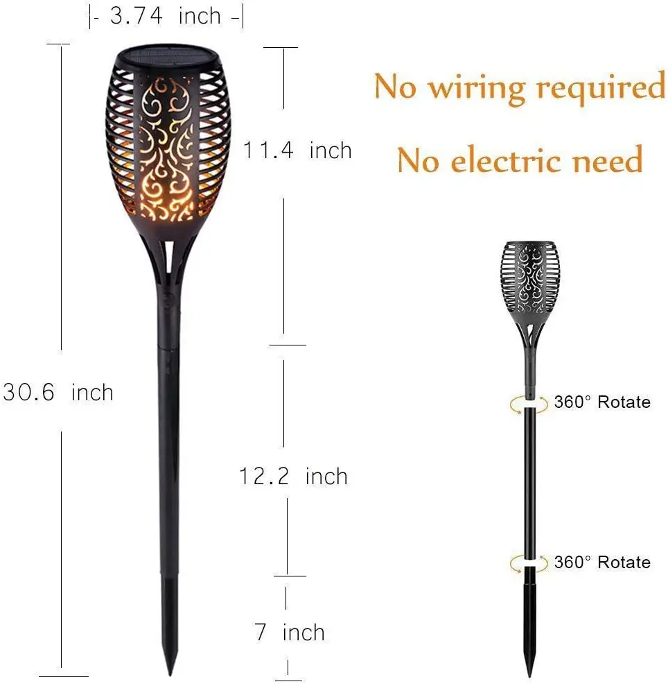 33/96 LED Solar Flame Lights Outdoor IP65 Waterproof Led Solar Garden Light Flickering Torches Courtyard Decoration Lawn Lamp
33/96 LED Solar Flame Lights Outdoor IP65 Waterproof Led Solar Garden Light Flickering Torches Courtyard Decoration Lawn Lamp