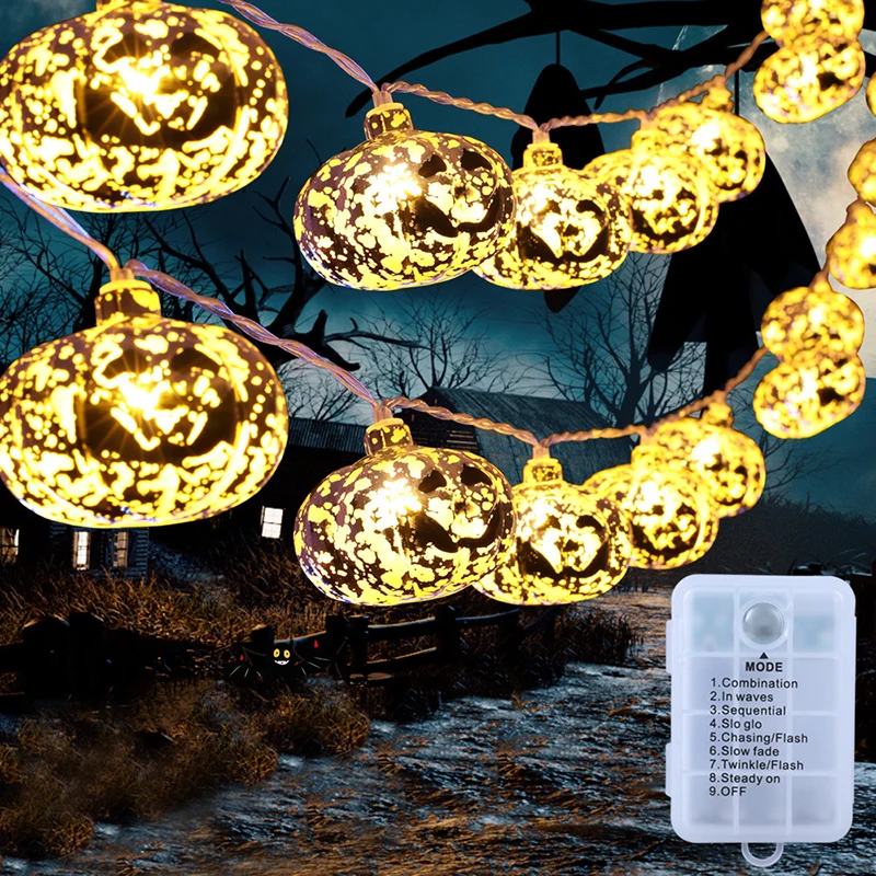 Waterproof Pumpkin String Lights Battery Powered Halloween LED Lanterns for Home Garden Courtyard Decoration I88
Waterproof Pumpkin String Lights Battery Powered Halloween LED Lanterns for Home Garden Courtyard Decoration I88