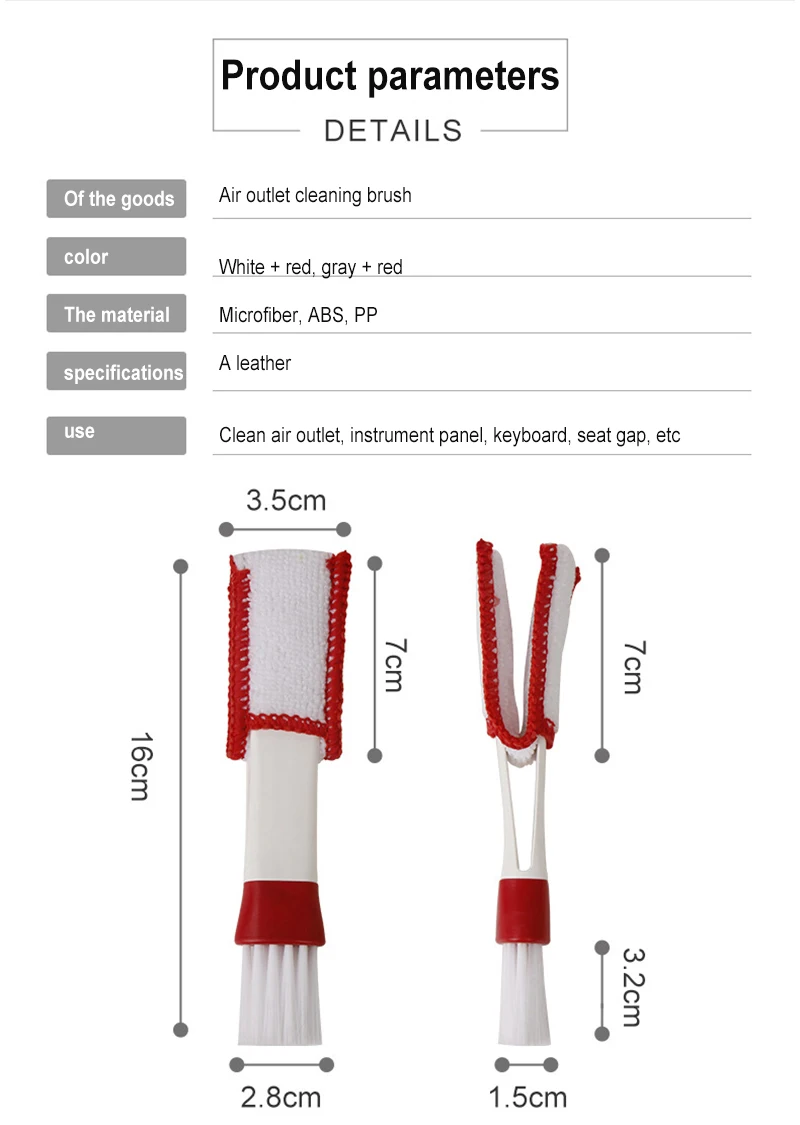 Portable 2 In 1 Car Air-Conditioner Outlet Cleaning Multi-purpose Dust Brush Car Wash For Car Styling Car Accessories
Portable 2 In 1 Car Air-Conditioner Outlet Cleaning Multi-purpose Dust Brush Car Wash For Car Styling Car Accessories