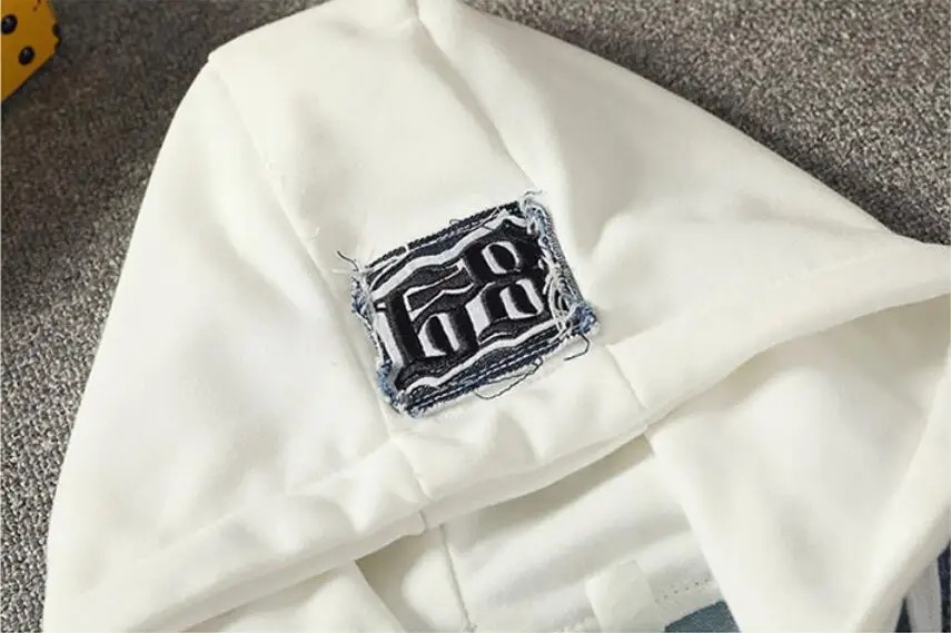 LPJ19 spring men's denim jacket hooded loose casual fashion personality stitching patch street trend
LPJ19 spring men's denim jacket hooded loose casual fashion personality stitching patch street trend