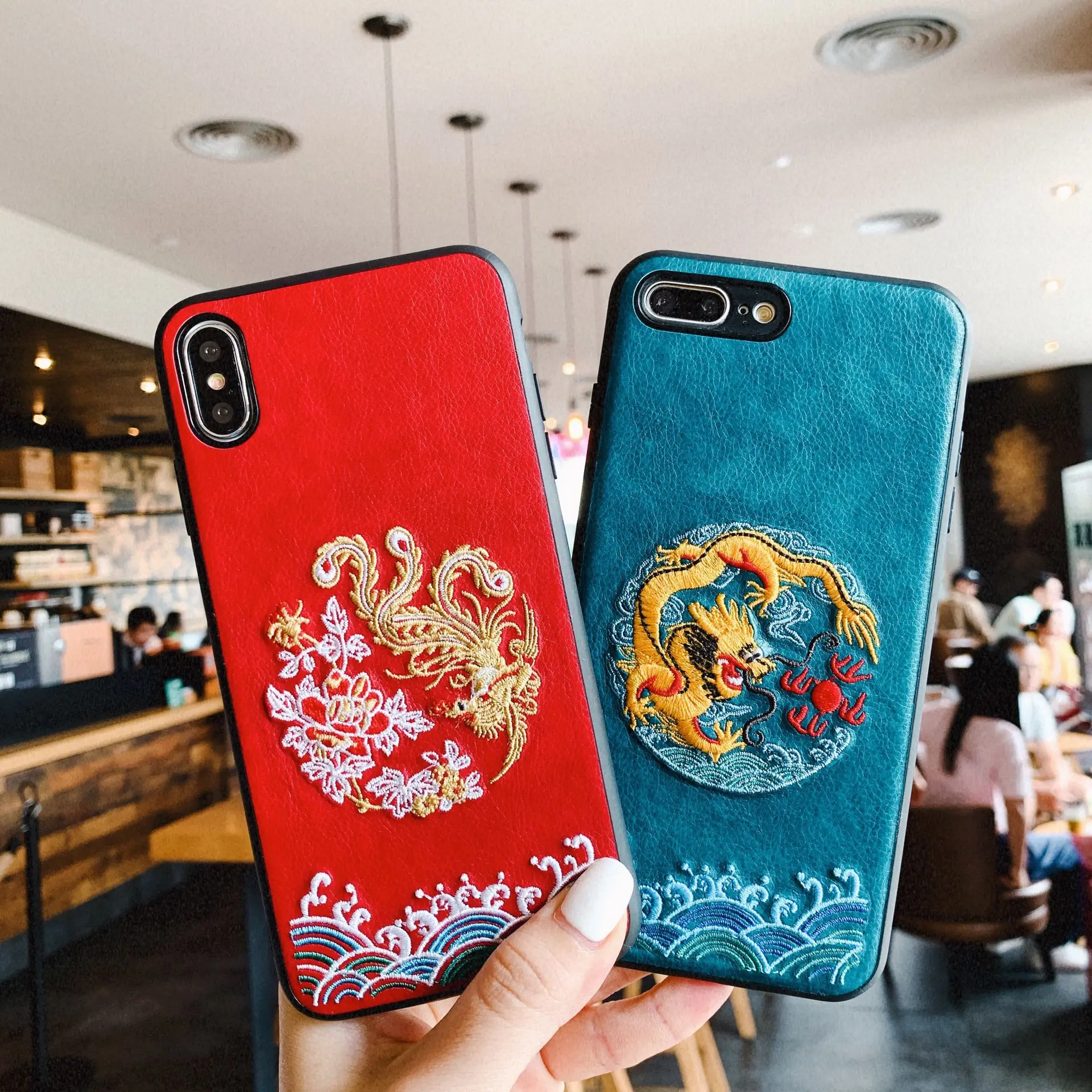 НОВЫЙ телефонный чехол в китайском стиле с вышивкой дракона Феникса для iPhone 11 Pro