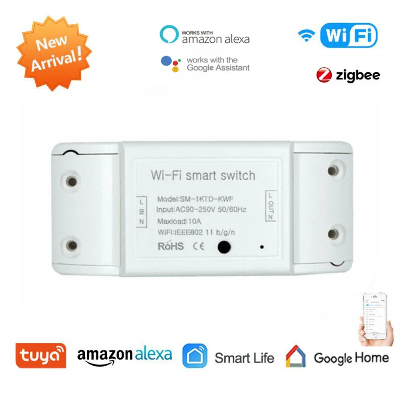 Smart Life Tuya APP DIY Home House Wifi Wireless Voice Control Remote Switch Light Controller Module Work With Alexa Google Home
Smart Life Tuya APP DIY Home House Wifi Wireless Voice Control Remote Switch Light Controller Module Work With Alexa Google Home