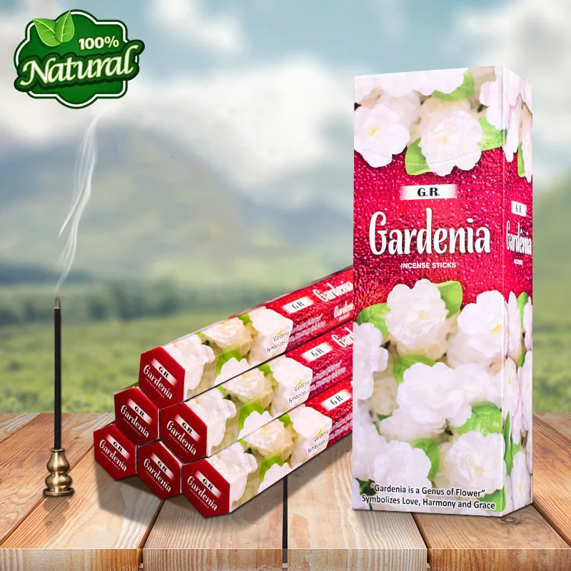 

GR Gardenia Flavor Aroma India Incense Sticks,Aromatic Indoor Fragrance Home Living,Relaxing,Stress Relief,Meditation,Refreshing