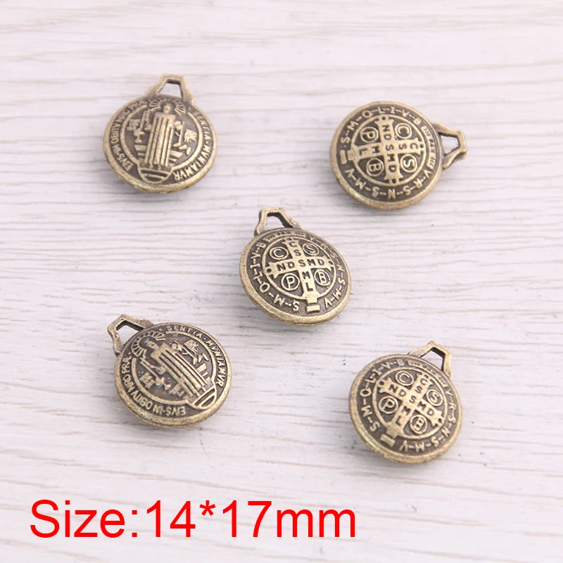 SWEET BELL 18PCS 14*17mm New Product Two Color Double-sided Jesus Charms Pendant Jewelry Metal Alloy Marking | Украшения и
