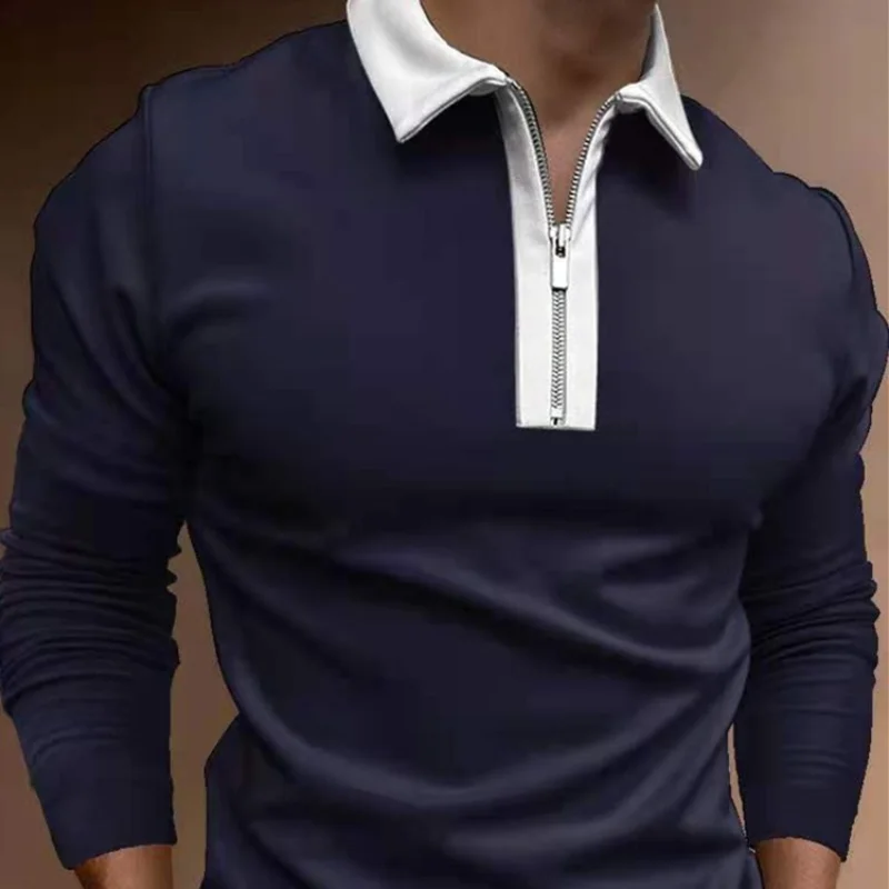 2021 fashion autumn new polo shirt zipper color matching men's long sleeve T-shirt men clothing t shirt for man polo
2021 fashion autumn new polo shirt zipper color matching men's long sleeve T-shirt men clothing t shirt for man polo