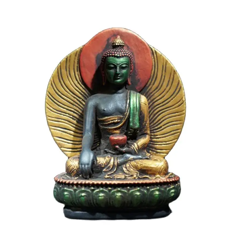 Old Collection China Beijing Glaze Gilded Carved Painted Buddha Statue Sculpture Home Decoration Art Colored Carving shakyamuni
Old Collection China Beijing Glaze Gilded Carved Painted Buddha Statue Sculpture Home Decoration Art Colored Carving shakyamuni