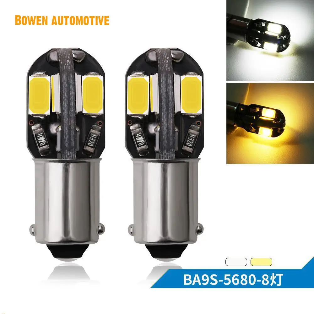 Automobile side marker lamp ba9s 5630 8smd super bright LED decoding license plate lamp tail lamp 12V
Automobile side marker lamp ba9s 5630 8smd super bright LED decoding license plate lamp tail lamp 12V