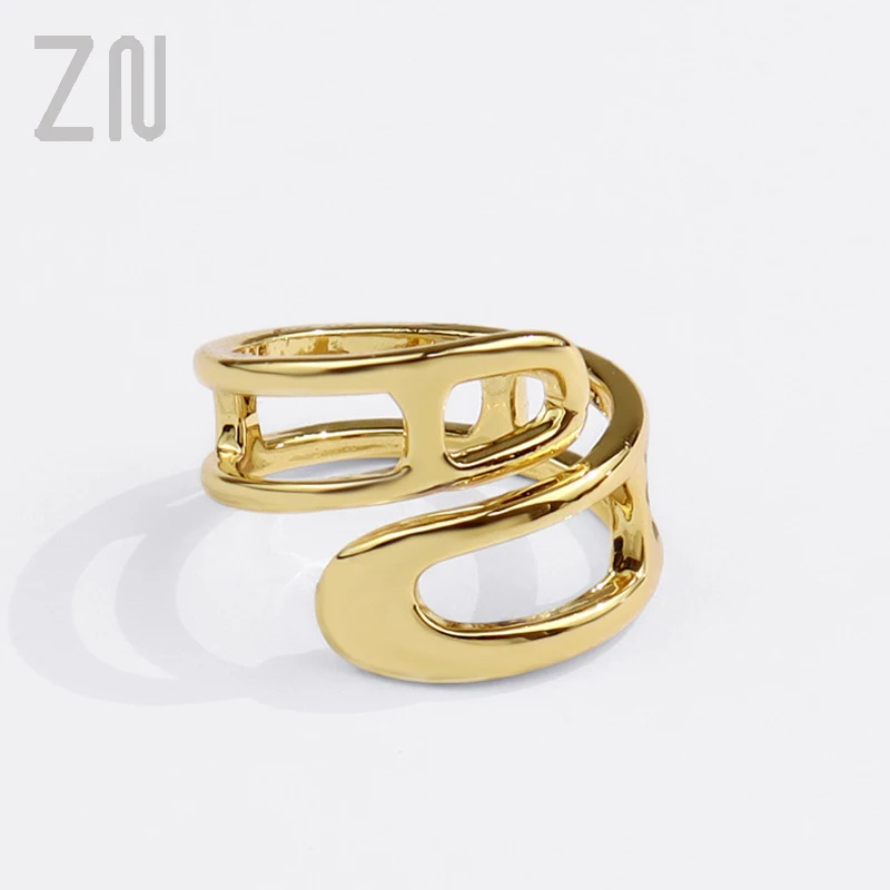 ZN Trendy Hip-Hop Rings Creative Personality New Hollow Out Geometric Opening Finger Ring Women Fashion Jewelry Accessories Gif
ZN Trendy Hip-Hop Rings Creative Personality New Hollow Out Geometric Opening Finger Ring Women Fashion Jewelry Accessories Gif