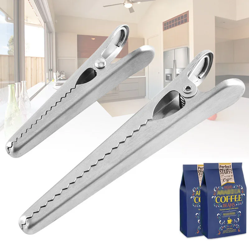 Food bag sealing clip milk powder coffee bag sealing clip multifunctional kitchen household snacks stainless steel sealing clip
Food bag sealing clip milk powder coffee bag sealing clip multifunctional kitchen household snacks stainless steel sealing clip