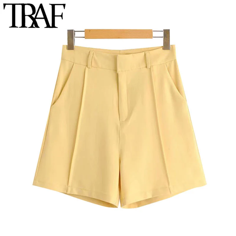 FAKUNTN Women Chic Fashion Office Wear Side Pockets Straight Shorts Vintage High Waist Zipper Fly Female Short Pants Mujer
FAKUNTN Women Chic Fashion Office Wear Side Pockets Straight Shorts Vintage High Waist Zipper Fly Female Short Pants Mujer