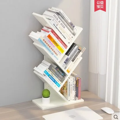 

Простые настольные книжные полки в форме дерева, детские настольные стеллажи для хранения, маленькие креативные книжные шкафы для офиса и с...