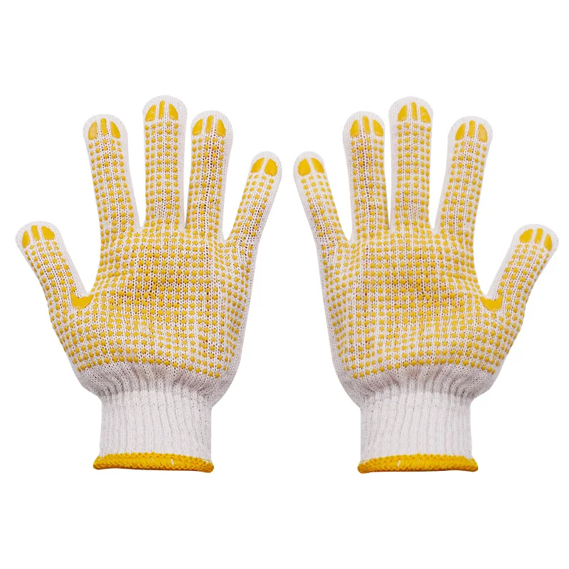 Labor Insurance Gloves Wear-resistant Thick Dot Bead Glue White Yarn Gloves Non-slip Cotton Yarn Work Gloves Protective Gloves
Labor Insurance Gloves Wear-resistant Thick Dot Bead Glue White Yarn Gloves Non-slip Cotton Yarn Work Gloves Protective Gloves