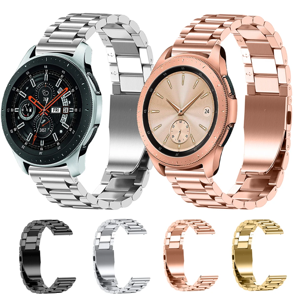 Ремешок из нержавеющей стали для Samsung Galaxy Watch 42 мм 46 Active 2 Gear S2 S3 браслет Huawei GT 2e 18 20 22