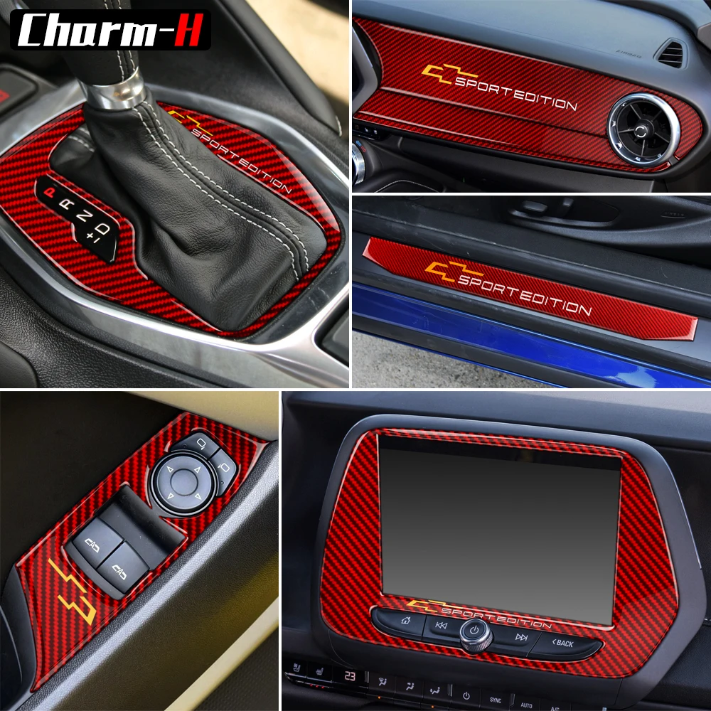 Carbon Fiber Car Interior Cover Trim For Chevrolet Camaro 2016-20 Dashboard Center Console Gear Shift Window Lift Panel Sticker
Carbon Fiber Car Interior Cover Trim For Chevrolet Camaro 2016-20 Dashboard Center Console Gear Shift Window Lift Panel Sticker