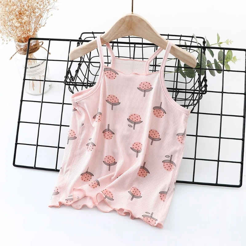 Cotton Tanks Tagless White and Pink Colored Cute Fruit Camisole Undershirts for Toddler Girls
Cotton Tanks Tagless White and Pink Colored Cute Fruit Camisole Undershirts for Toddler Girls