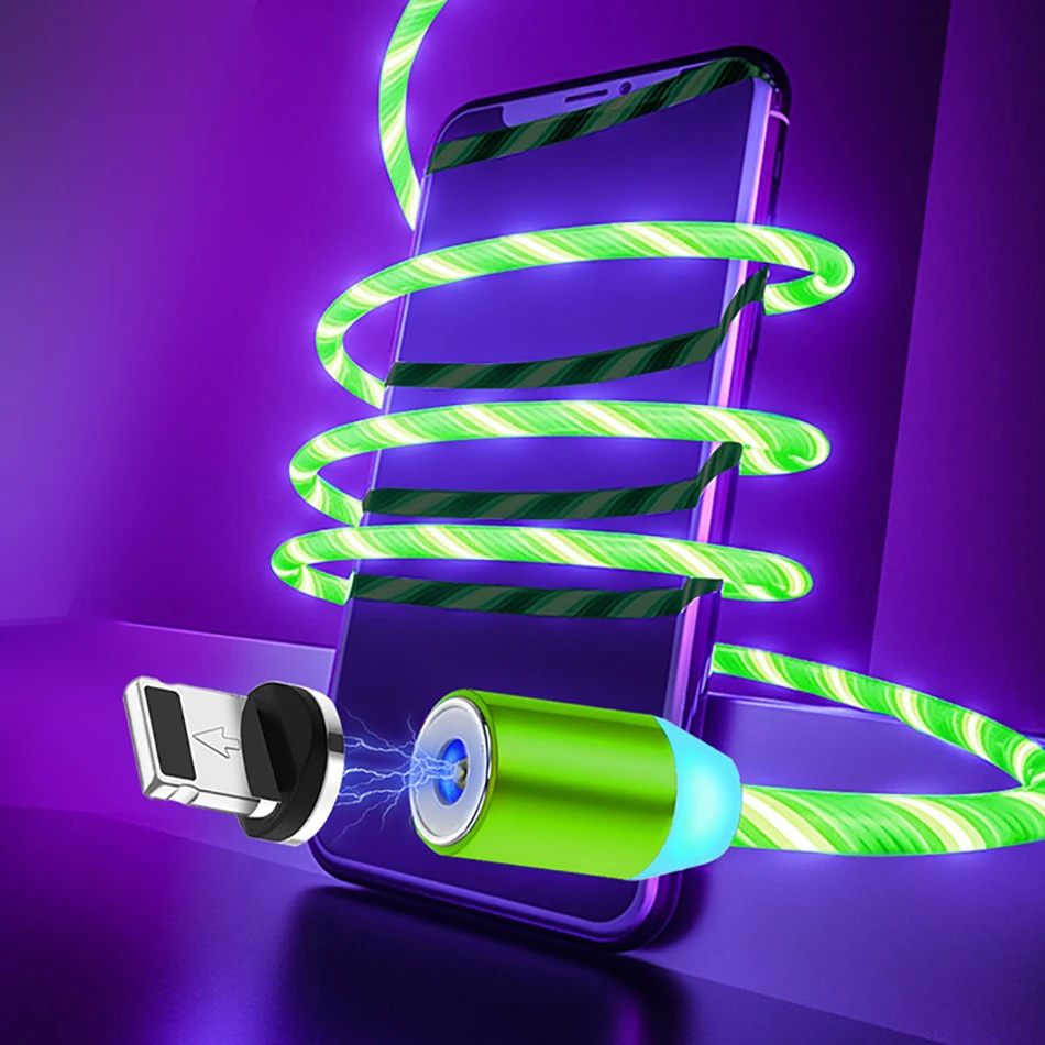 Магнитный зарядный кабель USB Type C 1 м для iPhone Samsung Android Micro быстрая зарядка магнитный