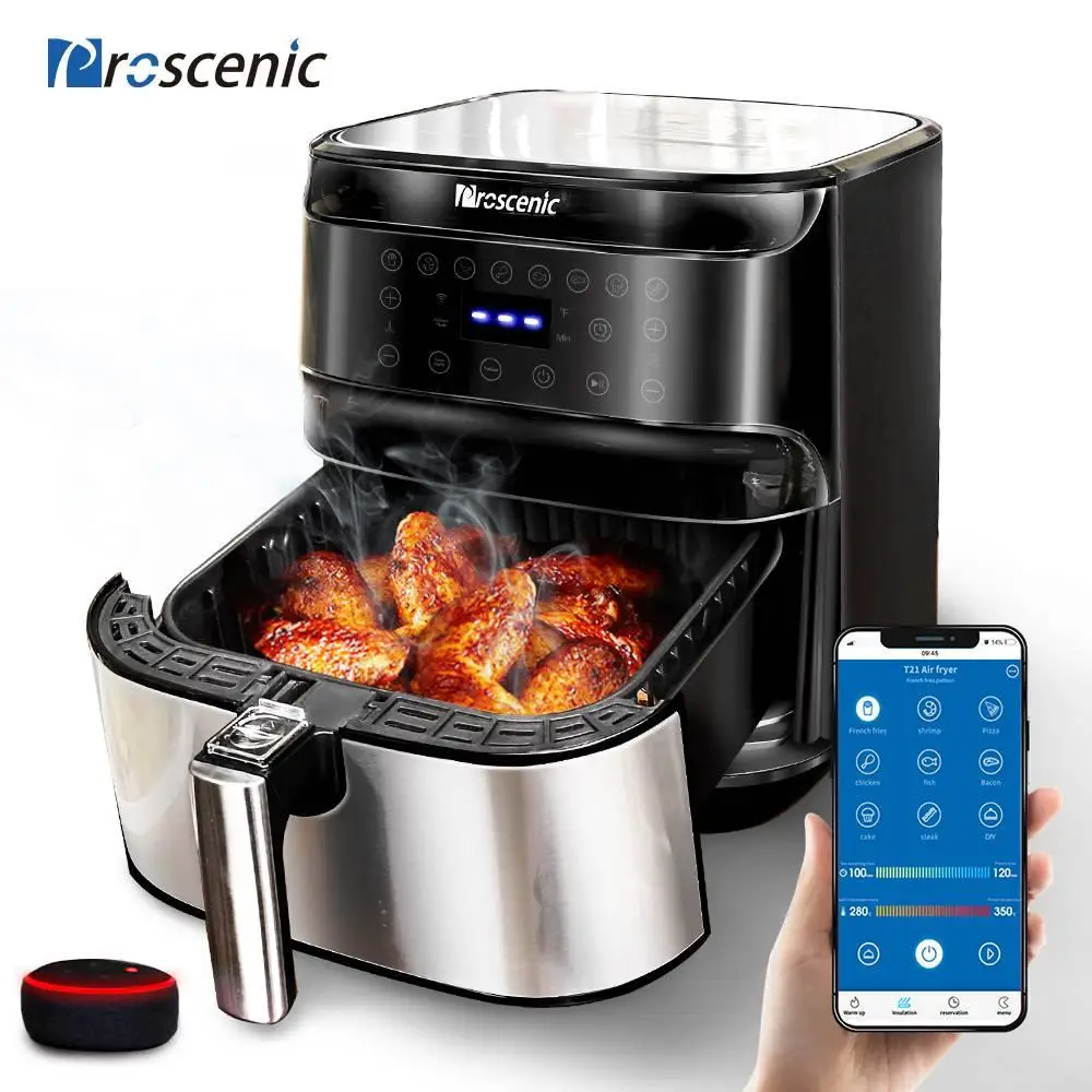Proscenic T21 Смарт аэрофритюрница для приготовления блюд без приложения и Alexa Управление 5.5L Ёмкость пиццы