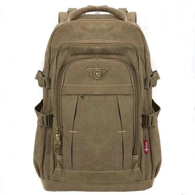 

Мужской холщовый рюкзак в стиле милитари, ранцы для путешествий, ноутбука на ремне, винтажные школьные ранцы для колледжа
