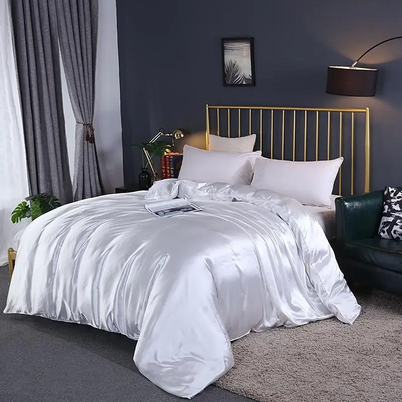 30Simple Pure Satin Lce Silk Bedding Set Home Textile Solid color Bedclothes Duvet Cover Comforter Cover 20 colors available #s
30Simple Pure Satin Lce Silk Bedding Set Home Textile Solid color Bedclothes Duvet Cover Comforter Cover 20 colors available #s