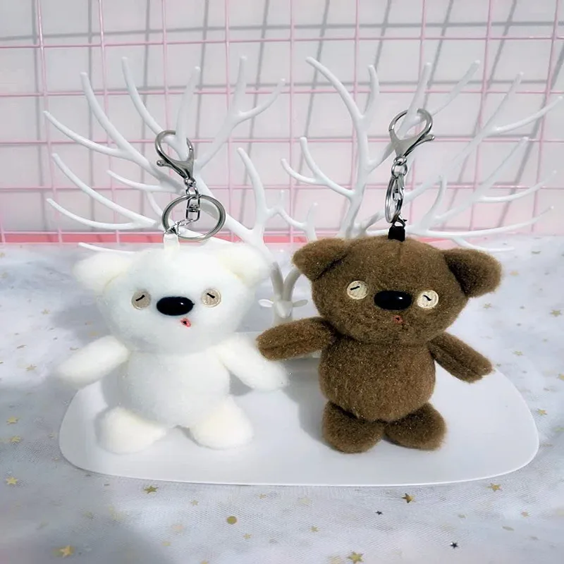 

new Cute Exquisite Boutique Cartoon bear very soft Plush yellow keychain baby Soothing doll christmase interesting wedding gift