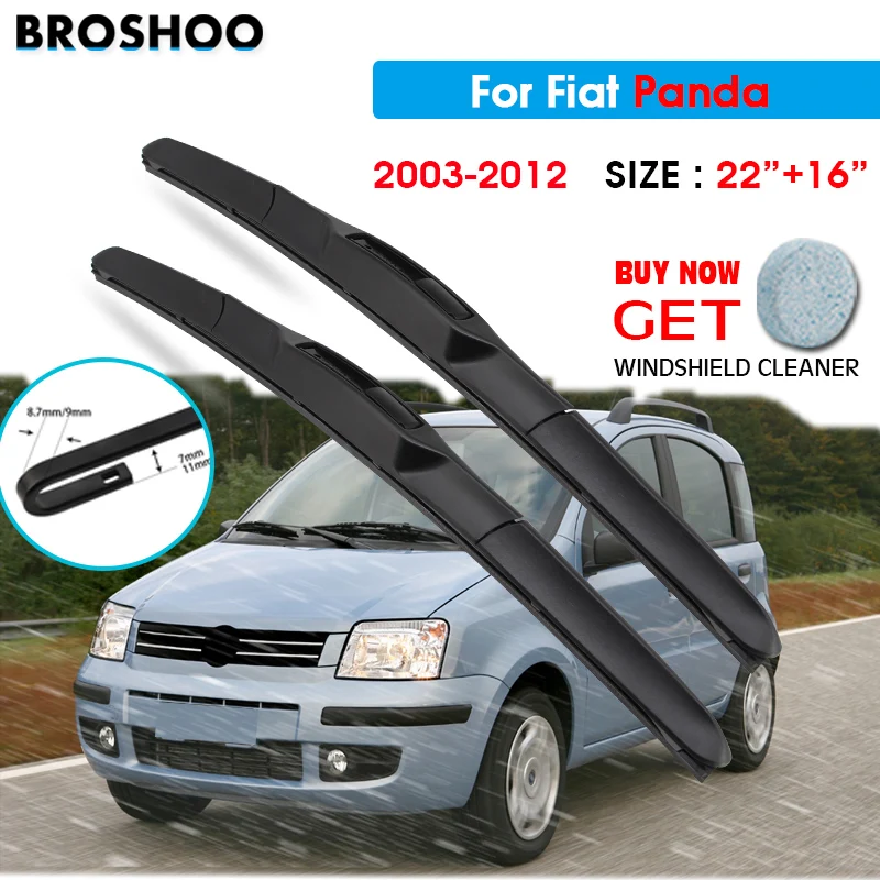 Car Wiper Blade For Fiat Panda 22"+16" 2003-2012 Windscreen Windshield Wipers Blades Window Wash Fit U Hook Arms
Car Wiper Blade For Fiat Panda 22"+16" 2003-2012 Windscreen Windshield Wipers Blades Window Wash Fit U Hook Arms
