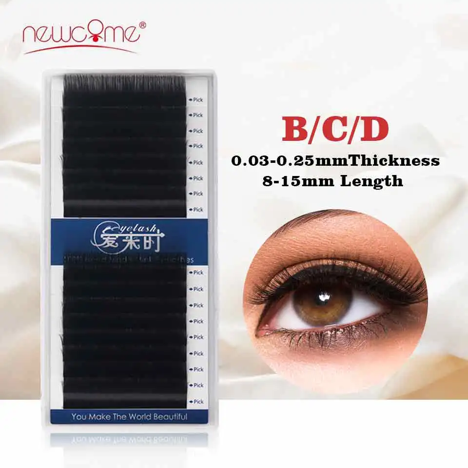 NEWCOME 16 Rows/Box All Size Eyelash Extension Silk Volume High Quality Lash Matte Natural Soft False Cilios Professional Lashes
NEWCOME 16 Rows/Box All Size Eyelash Extension Silk Volume High Quality Lash Matte Natural Soft False Cilios Professional Lashes