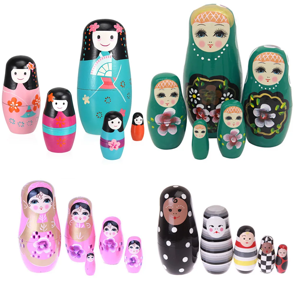 5pcs/ Set Wooden Russian Matryoshka Doll Nesting Dolls Girls/Clown Glaze Toys Home Decor Handmade Crafts Kids Gifts AN88
5pcs/ Set Wooden Russian Matryoshka Doll Nesting Dolls Girls/Clown Glaze Toys Home Decor Handmade Crafts Kids Gifts AN88