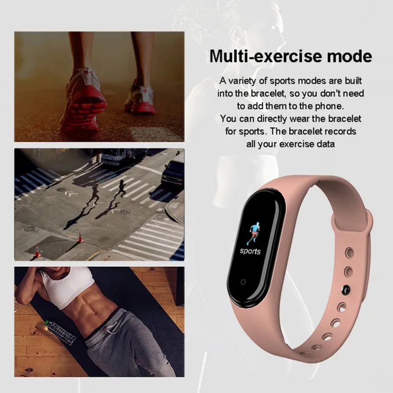 M5 Smart Band Sport Fitness Bracelet Watch Heart Rate Monitor Blood Pressure Fitness Tracker Waterproof Wristband for Men Women
M5 Smart Band Sport Fitness Bracelet Watch Heart Rate Monitor Blood Pressure Fitness Tracker Waterproof Wristband for Men Women