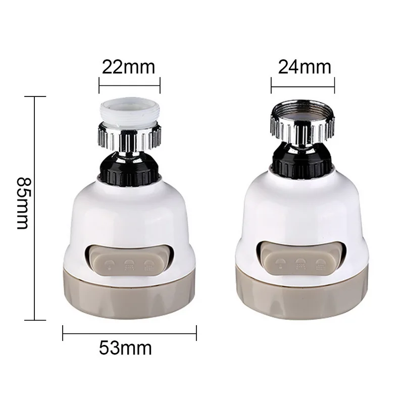 360 Degree Rotatable Kitchen Faucet Aerator Spray Head Water Tap Filter 3 Modes Adjustable Tap Splash Filter Nozzle #15#1
360 Degree Rotatable Kitchen Faucet Aerator Spray Head Water Tap Filter 3 Modes Adjustable Tap Splash Filter Nozzle #15#1