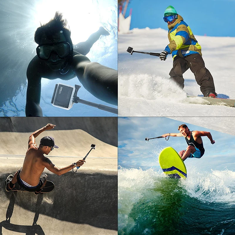 Waterproof Handheld Extendable Gopro Selfie Stick Aluminum Go Pro Stick Monopod for GoPro Hero 8 7 6 5 4 SJCAM SJ8 Sj6 Xiaomi Yi
Waterproof Handheld Extendable Gopro Selfie Stick Aluminum Go Pro Stick Monopod for GoPro Hero 8 7 6 5 4 SJCAM SJ8 Sj6 Xiaomi Yi