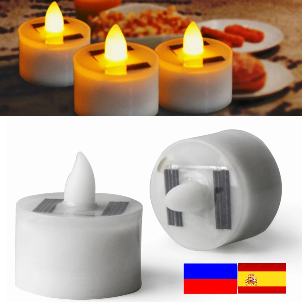 Wholesale Solar Candle Light Flickering LED Tea Light Flameless Romance Night Light Indoor Outdoor Party Wedding Lighting Decors
Wholesale Solar Candle Light Flickering LED Tea Light Flameless Romance Night Light Indoor Outdoor Party Wedding Lighting Decors